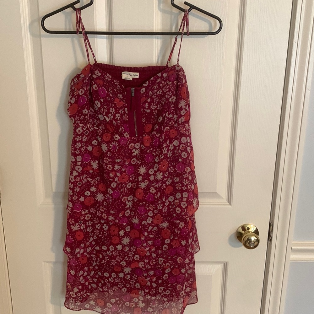 Maroon flower dress